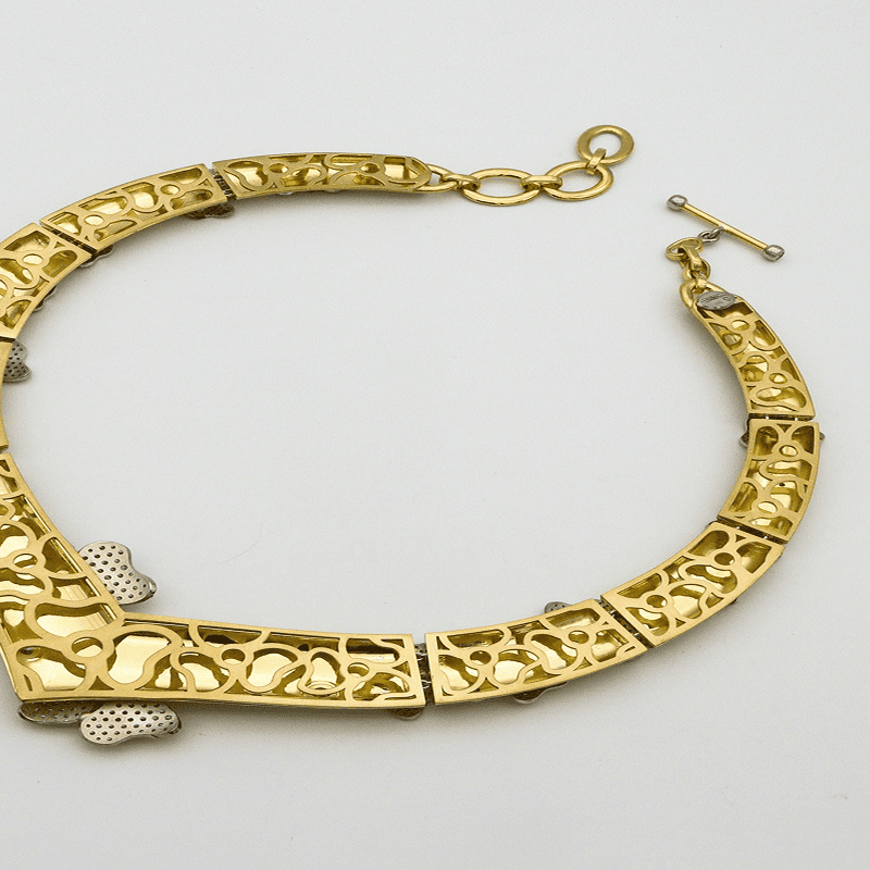 Gold Pendant Necklace with Diamond Accent
