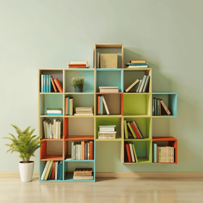 Multi-Tier Wooden Bookshelf – Stylish, Durable, and Perfect for Organizing Books and Decor