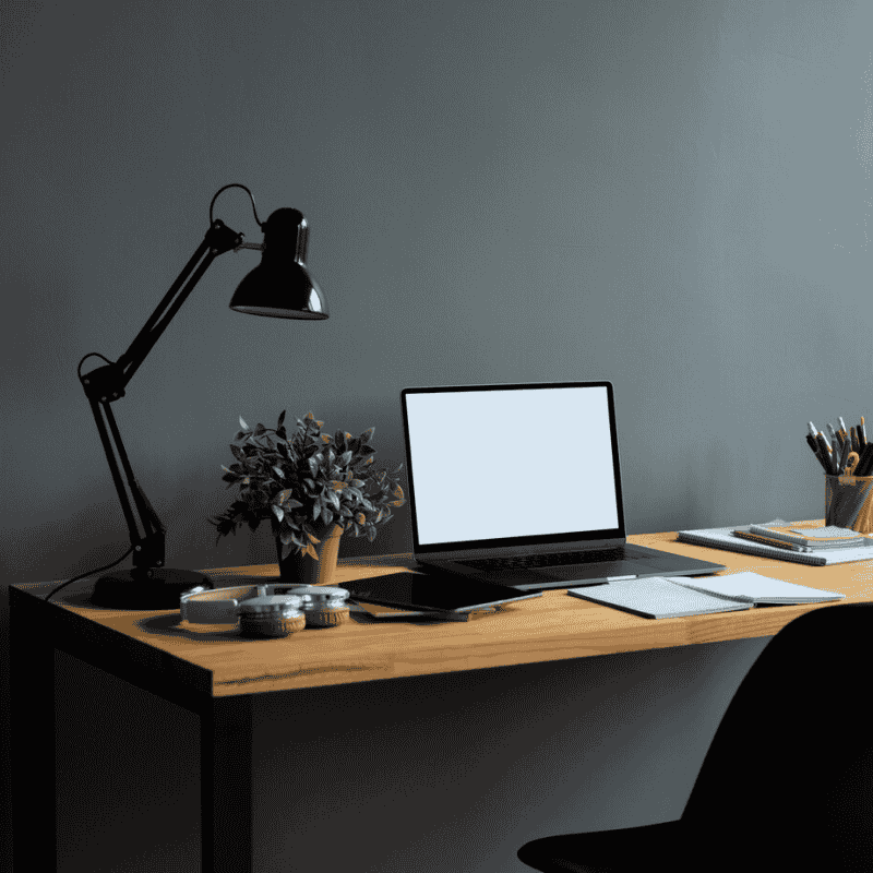 Compact Desk Storage for Computer