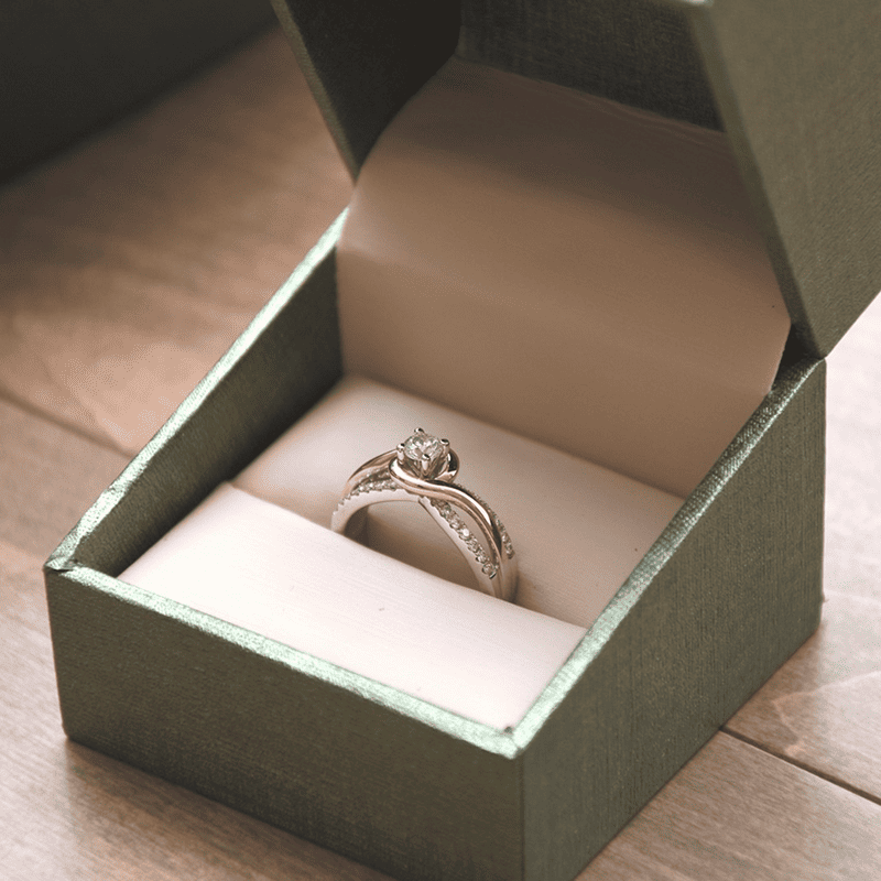 Rose Gold Statement Ring with Sapphire
