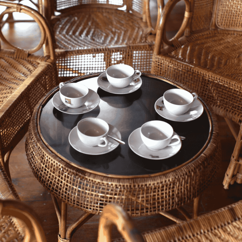 Elegant Glass-Top Coffee Table